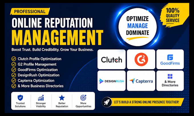 do verified clutch g2 goodfirms designrush capterra profiles ORM management