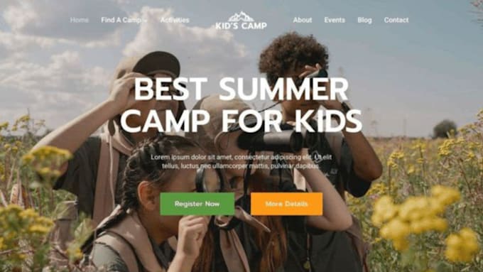 build wix summer camp website kids camp website stem camp website