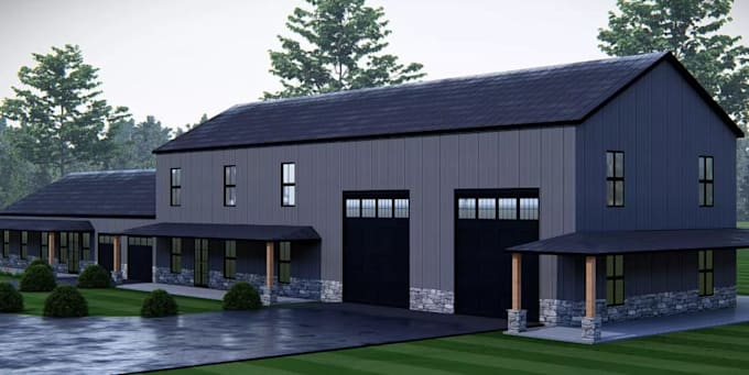 create barndominium, barn house and pole barn architectural plans
