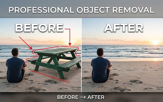 remove unwanted objects, people and backgrounds from photos