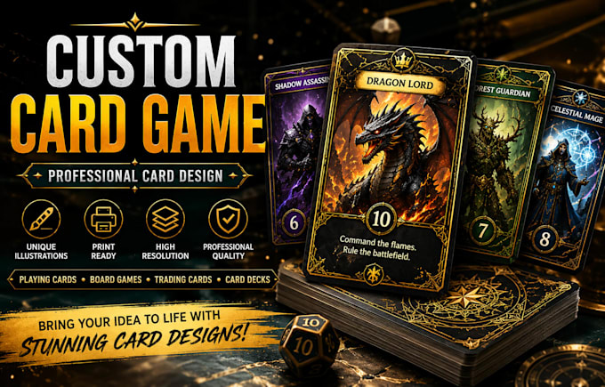 design custom card game and board game design