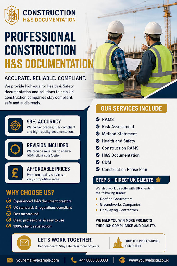 make professional construction health and safety documents