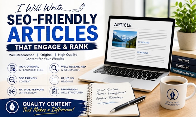 write SEO friendly, original articles for your website