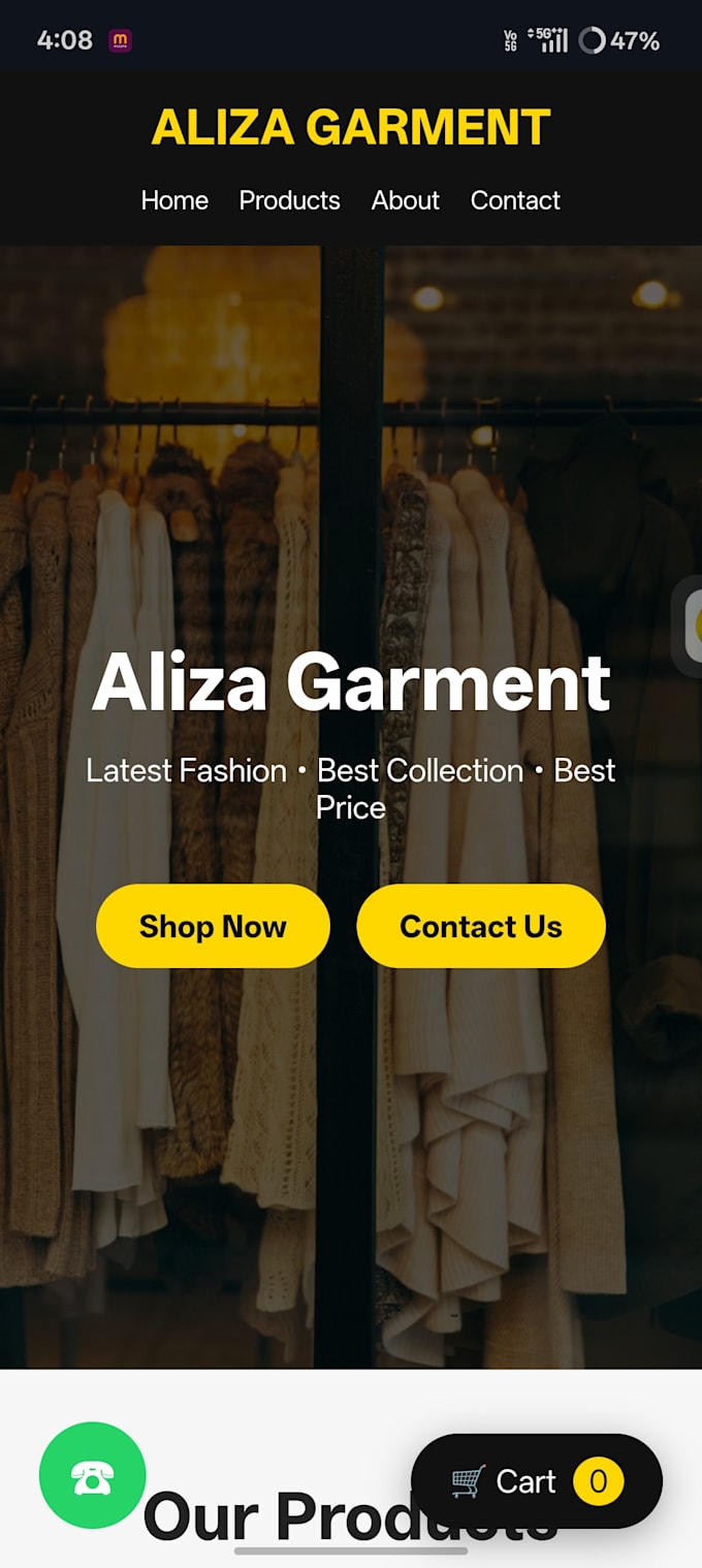 create a professional responsive website for your busin