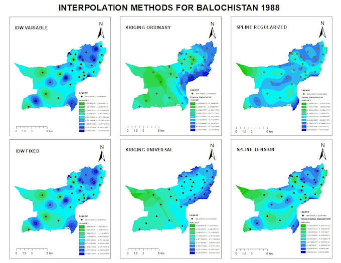 perform spatial interpolation kriging and heat mapping in qgis arcgis