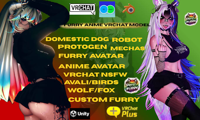 make anime vtuber model, 3d nsfw avatar, furry vrm model, obs studio streaming