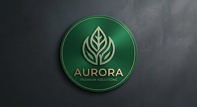 design a modern green circle logo for your brand