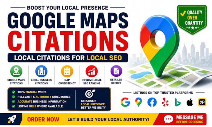 build google maps citations and local citations for local SEO