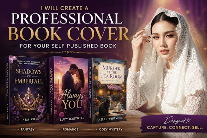 create a professional book cover for your self published book
