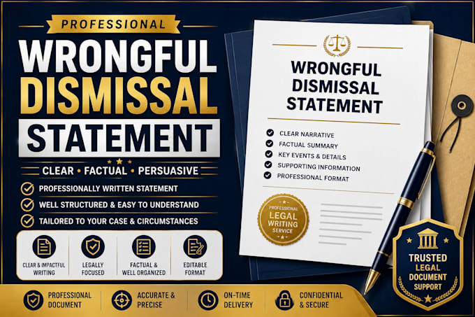 write your wrongful dismissal statement professionally