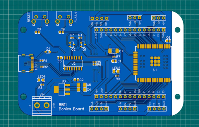 do pcb design, schematic and program esp32