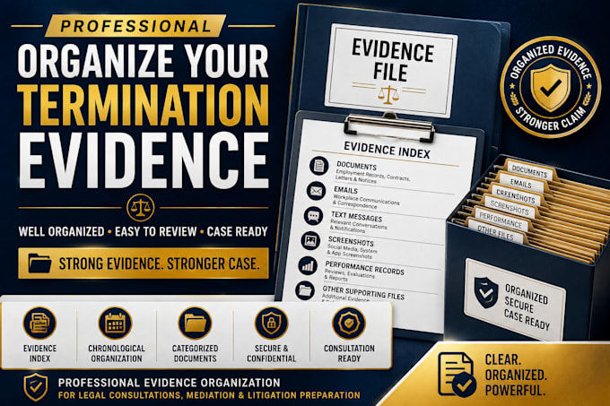 organize your wrongful termination evidence professionally