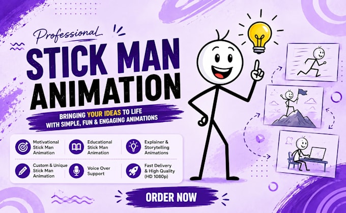 create engaging 2d stickman animation videos
