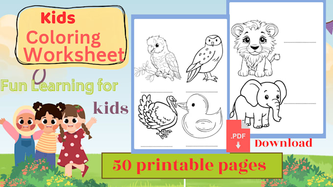 create printable coloring worksheets for kids