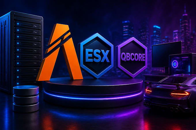 create custom fivem esx or qbcore server with premium scripts