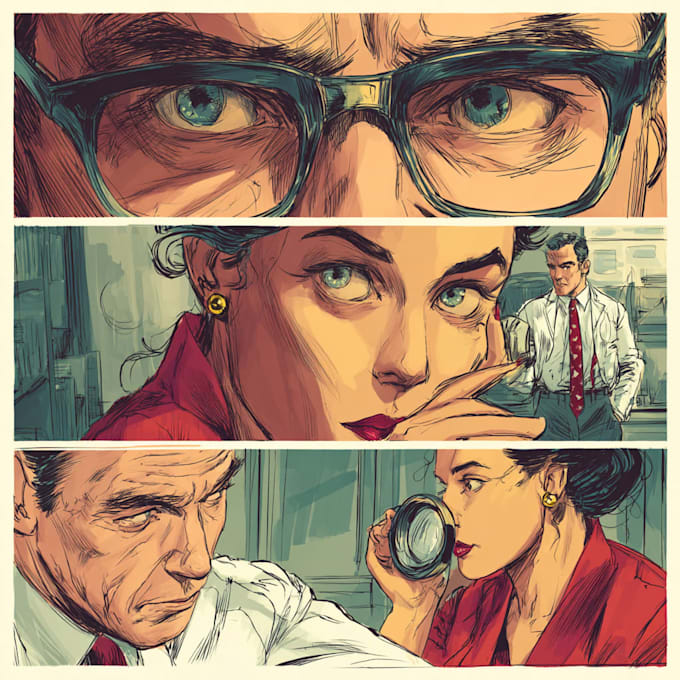 drawing comic page illustration