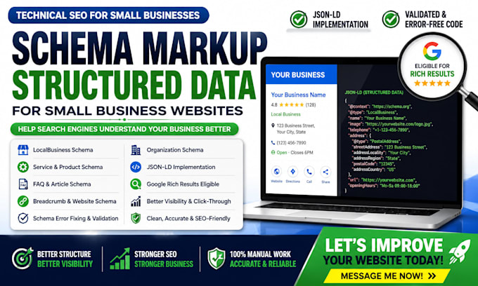 add schema markup structured data rich to your small business local seo website