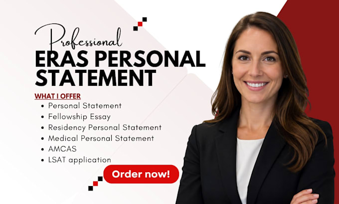 edit residency personal statement, eras application, lor, and medical CV