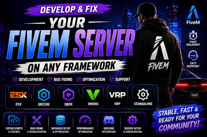 develop and fix your fivem server on any framework