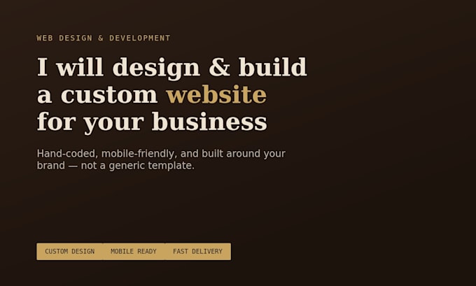 design and build a custom responsive website for your small business