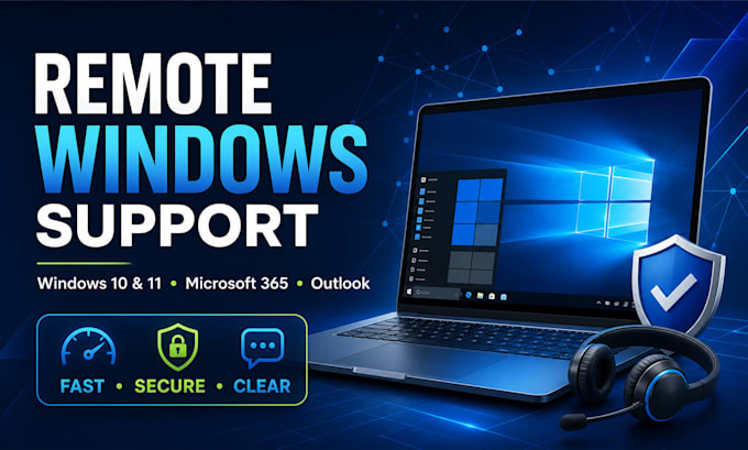 fix windows, microsoft 365 outlook and PC issues remotely