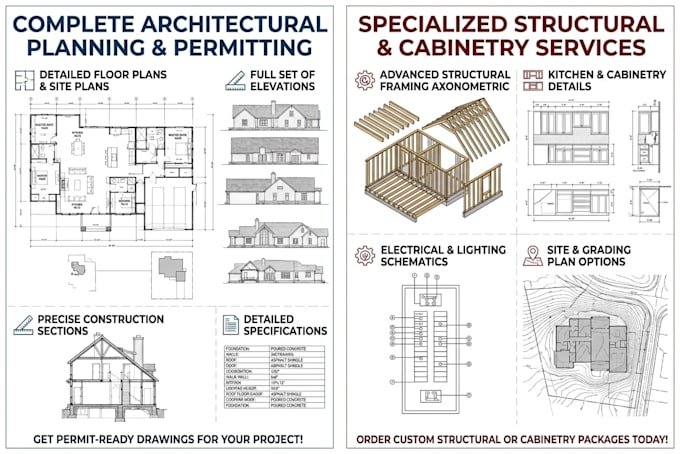 draw city permit architectural and construction drawings