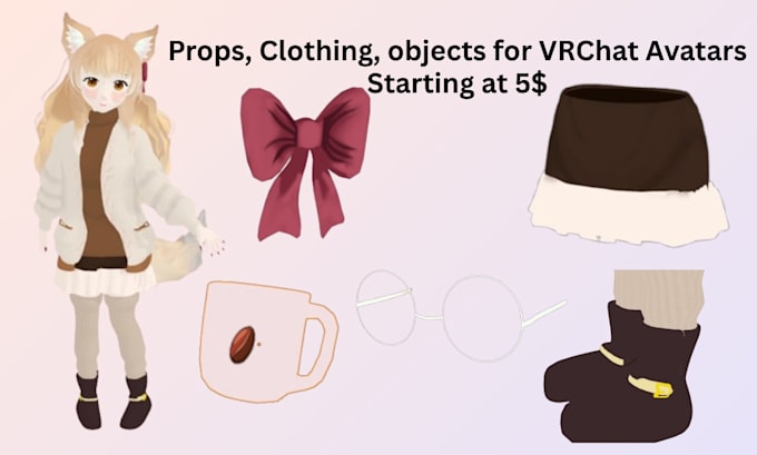create custom vrchat props clothes and accessories