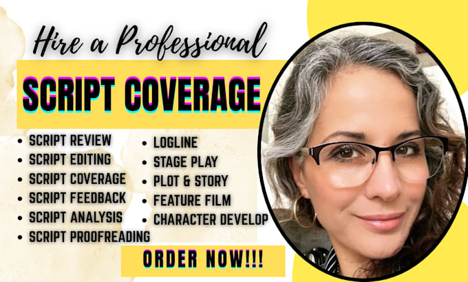 give script coverage, feedback, analysis, notes for your screenplay or TV series