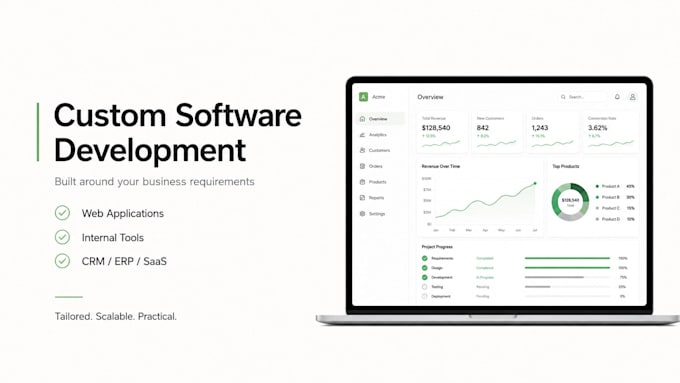 build custom software tailored to your business requirements