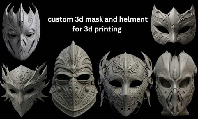 create custom 3d mask and cosplay helmet halloween mask stl for 3d printing