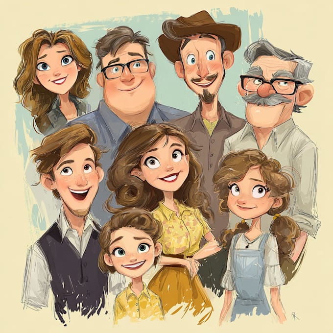 beautiful portrait in disney cartoon