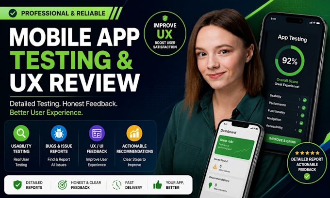 test and review your mobile app for ux, usability and user experience