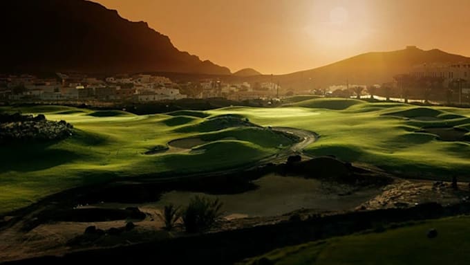 create a 3d golf course and landscape design