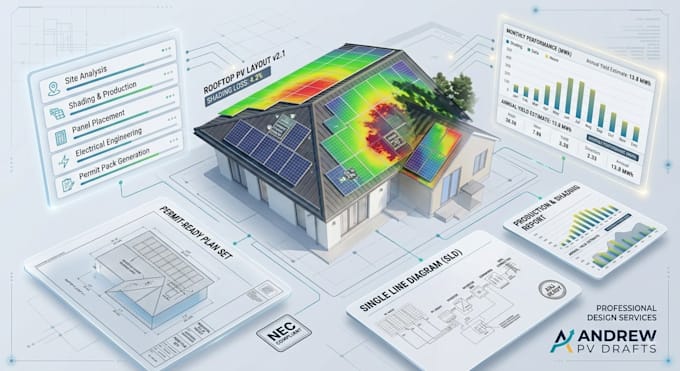 do residential solar pv system design, panel placement, and layouts