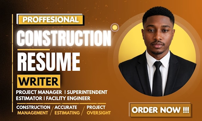 write construction, site manager, superintendent, estimator, engineering resume