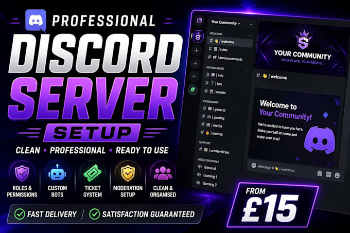 create a custom discord server with bots and roles