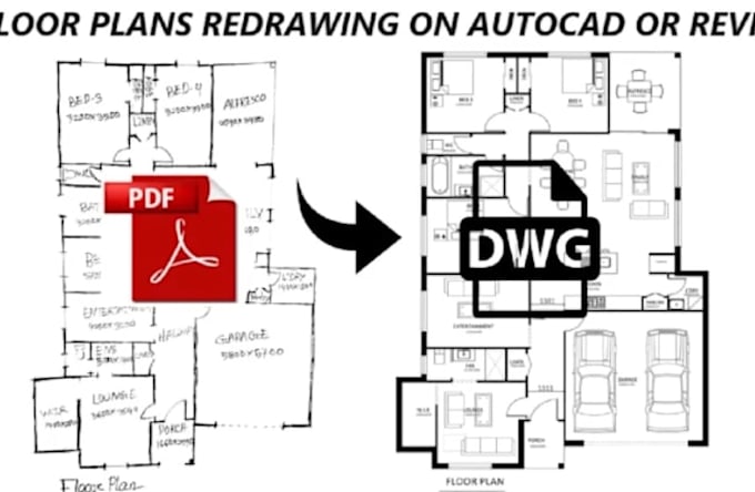 create professional auto cad drafting and PDF to cad conversion