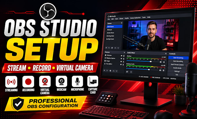 setup and optimize obs studio for streaming, recording and virtual camera
