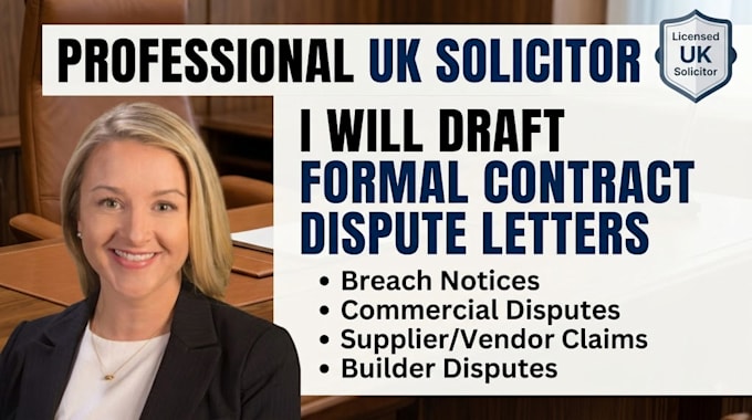 draft a commercial dispute letter for business conflicts