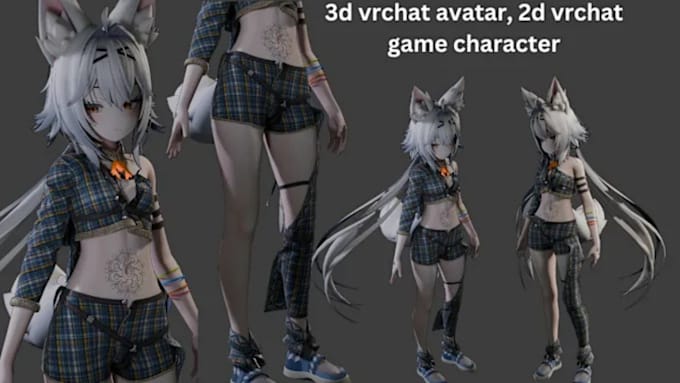 vrchat commission,vrchat character, custom vrchat, 3d anime character