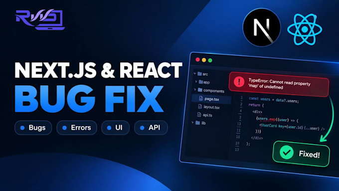 fix next js and react bugs and errors