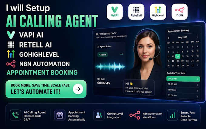 setup vapi ai calling agent retell ai receptionist gohighlevel chatbot setup