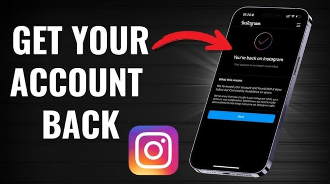 restore instagram page, ig profile unbanning issues