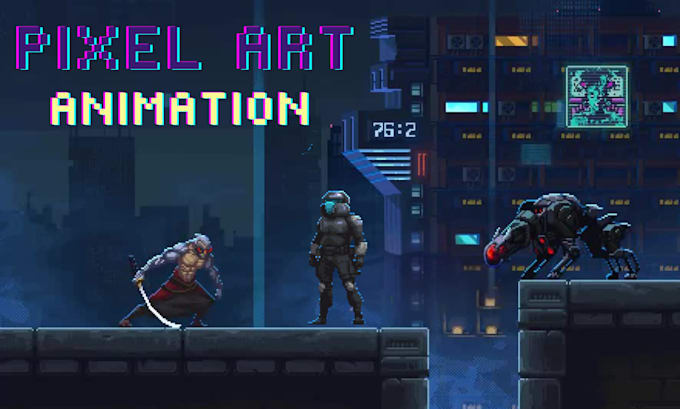 do pixel art animation 2d sprite sheet character design pixel game art asset