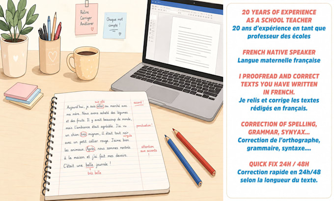 proofread and correct your french texts