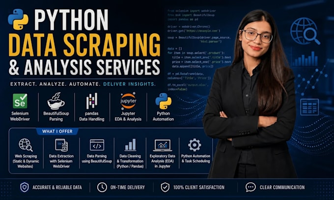 do web scraping and automation using python