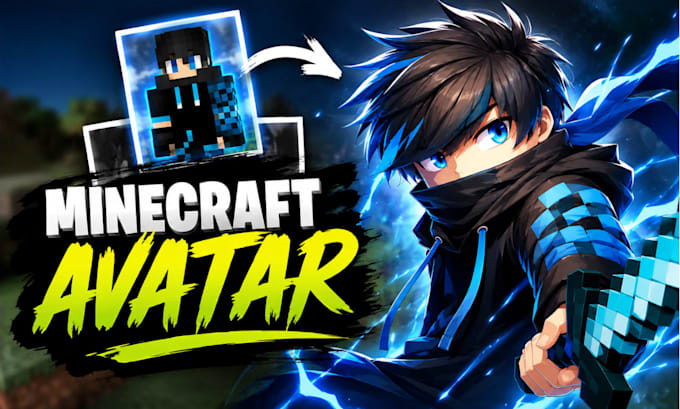 turn your minecraft character into a custom anime oc pfp avatar profile artwork