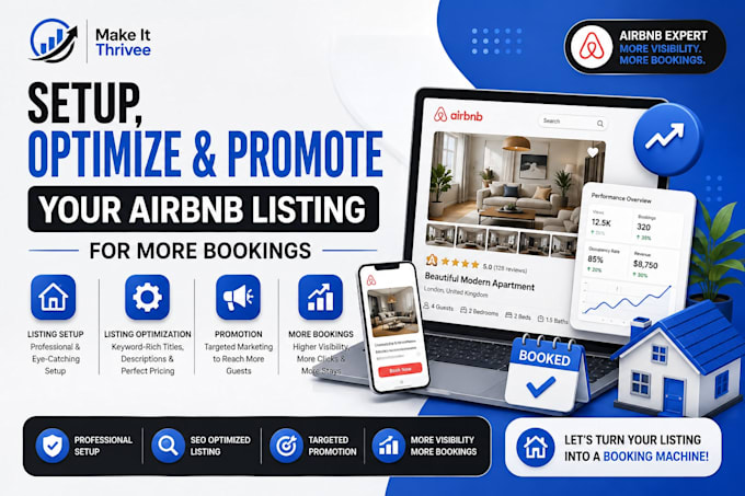 setup, optimize and promote your airbnb listing for seo and more bookings