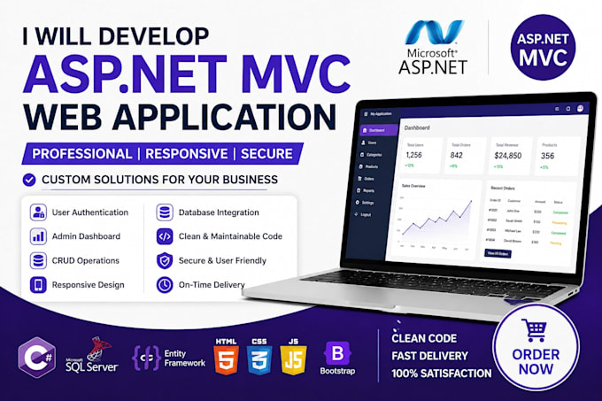 develop a professional asp net mvc web application