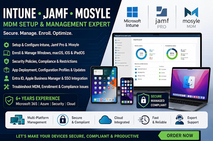 setup and manage microsoft intune jamf pro and mosyle mdm